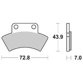 Plaquettes de frein SBS 717ATS paire composé fritté pour POLARIS
