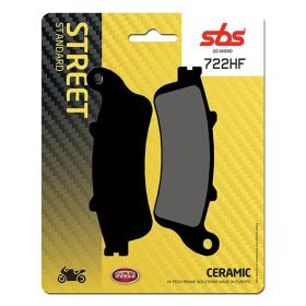 Jeu de plaquettes de frein SBS 722HF en composé céramique pour motos de route