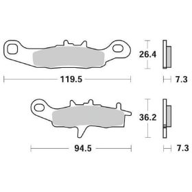 Paire de plaquettes de frein Racing SBS