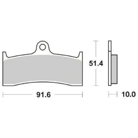 Racing SBS brake pads set carbon mix 729DC
