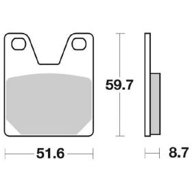 Plaquettes de frein arrière SBS 733LS paire composé fritté pour YAMAHA