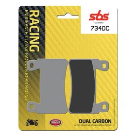 Jeu de plaquettes de frein SBS Mix Carbon 734DC Racing pour HONDA