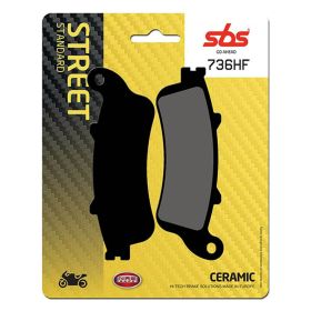 Paire de plaquettes de frein en composite céramique SBS 736HF pour HONDA