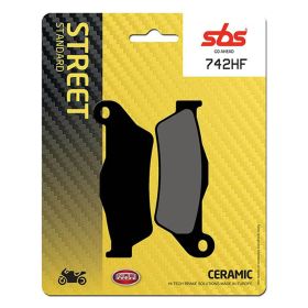 SBS 742HF Brake Pads Pair Ceramic Compound for Road Motorcycles