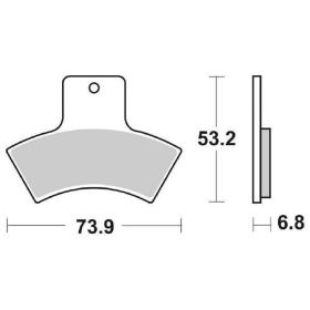 Plaquettes de frein en composé fritté SBS 755ATS pour POLARIS