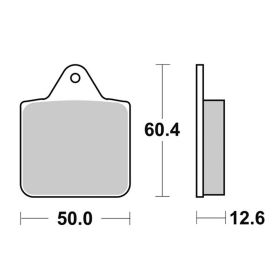 Off-road brake pads pair SBS 756SI sintered compound for POLARIS