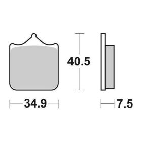 Plaquettes de frein de course SBS en composé carbone 762DC 4 pièces