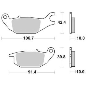 Plaquettes de frein en composé céramique SBS 784HF pour HONDA