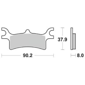 Plaquettes de frein SBS 787ATS en composite fritté pour POLARIS
