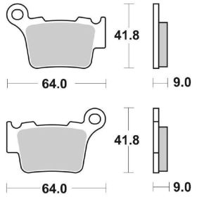 Paire de plaquettes de frein Racing SBS composé fritté 791RSI