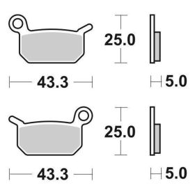 Plaquettes de frein sinterisées SBS 794RSI Racing pour KTM SX 65