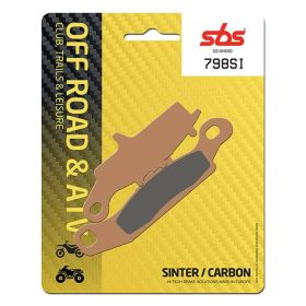 Jeu de plaquettes de frein tout-terrain SBS 798SI en composé fritté pour KAWASAKI