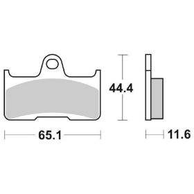 Plaquettes de frein SBS en composé fritté 799RSI Racing pour YAMAHA YFM FWAP GRIZZLY 660