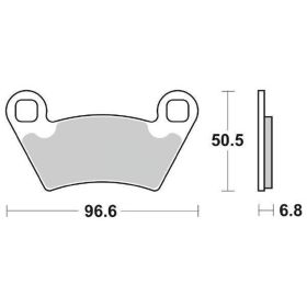 Paire de plaquettes de frein SBS 800ATS en composé fritté pour POLARIS