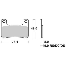 Racing SBS Brake Pads Pair Carbon Compound 806DC