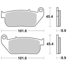 Paire de plaquettes de frein avant SBS 807HS en matériau fritté pour HARLEY DAVIDSON
