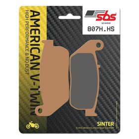 Paire de plaquettes de frein avant SBS 807HS en matériau fritté pour HARLEY DAVIDSON