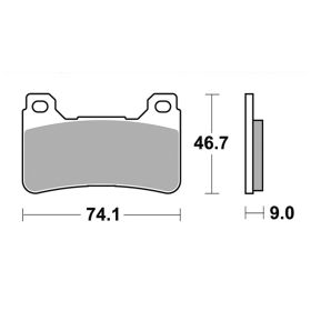 Jeu de plaquettes de frein SBS composé fritté 809DS-2 Racing pour HONDA
