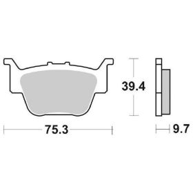 Ensemble de plaquettes de frein sinterisées SBS 813RSI Racing pour HONDA