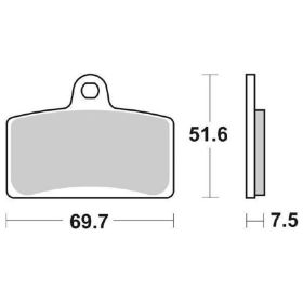 Plaquettes de frein SBS 821HS en composé fritté pour motos de route
