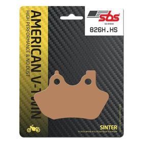 Paire de plaquettes de frein avant SBS 826HS en matériau fritté pour HARLEY DAVIDSON