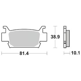 Off-road brake pad set SBS 829SI sintered compound for HONDA