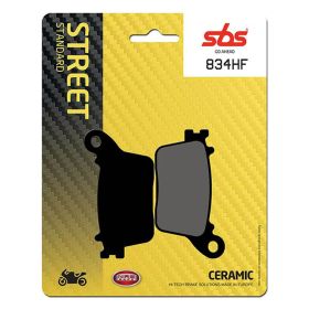 Jeu de plaquettes de frein SBS 834HF en composé céramique pour motos de route