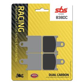 Plaquettes de frein SBS en composé carbone 838DC Racing pour KAWASAKI