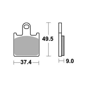 Paire de plaquettes de frein SBS composé fritté 838DS-2 Racing pour KAWASAKI