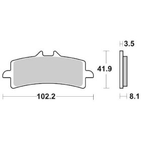 SBS 841HS Bremsbelag-Paar gesinterte Verbindung für Straßenmotorräder
