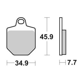 Plaquettes de frein SBS en composé carbone 843DC Racing pour KTM