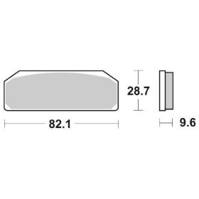 Racing SBS Bremsbelag-Paar Carbon-Verbundstoff 845DC