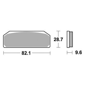 Paire de plaquettes de frein de course SBS composé fritté 845DS-2