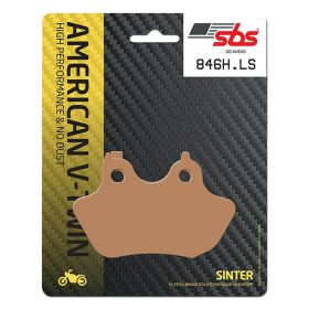 Plaquettes de frein arrière SBS 846LS en composé fritté pour HARLEY DAVIDSON