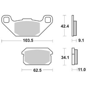 SBS 848SI Off-Road Bremsbelagsatz Sinterverbindung