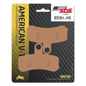 Plaquettes de frein avant en matériau fritté SBS 853HS pour HARLEY DAVIDSON