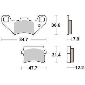 Plaquettes de frein SBS 855HF en composé céramique pour motos de route