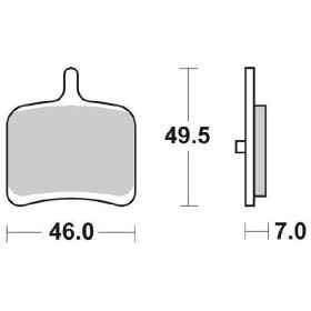 SBS 857LS rear brake pads set sintered compound for BUELL