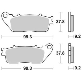 SBS 862LS Hinterbremsbelagsatz Sinterverbindung für HONDA