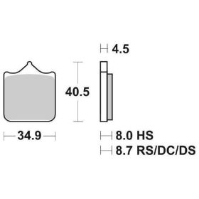 Plaquettes de frein SBS en composé carbone 870DC Racing pour BMW