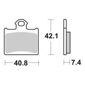 Plaquettes de frein de course paire SBS composé fritté 872RSI