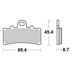SBS 877HF Keramische Verbundbremsbeläge für Straßenmotorräder