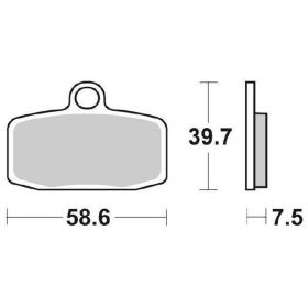 Jeu de plaquettes de frein tout-terrain SBS 885SI en matériau fritté