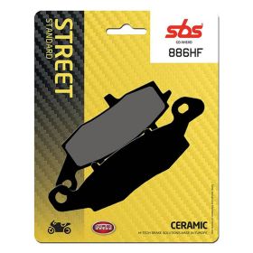 Paire de plaquettes de frein SBS 886HF en composé céramique pour motos de route