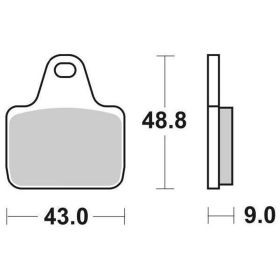 Racing SBS brake pad set sintered compound 887DS-1