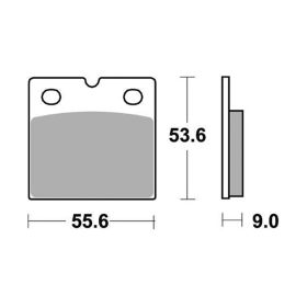Paire de plaquettes de frein de course SBS composé fritté 887DS-2