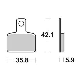 Paire de plaquettes de frein SBS composé fritté 895RSI Racing pour BETAMOTOR