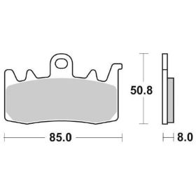 SBS 900HS Bremsbeläge aus gesintertem Material für Straßenmotorräder