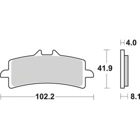Plaquettes de frein de course couple SBS composé fritté 901DS-1