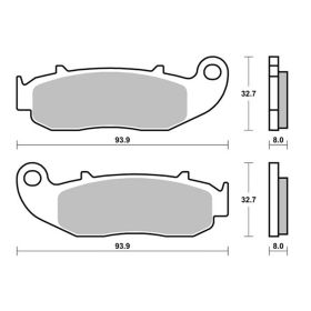 SBS 926HF Bremsbeläge Keramikmischung für FANTIC MOTOR